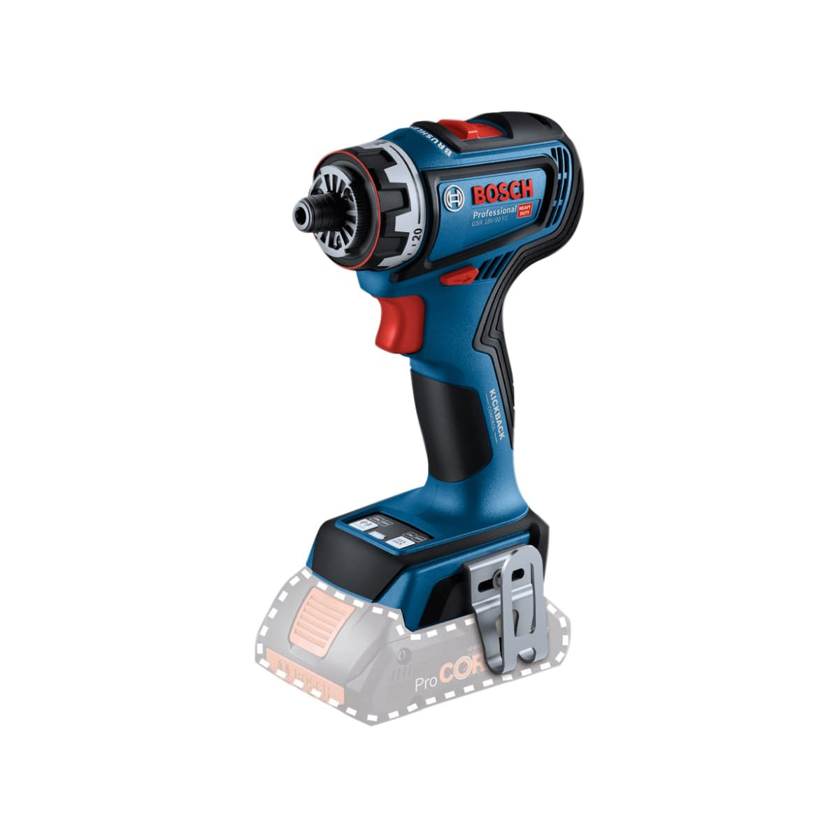 Bosch GSR 18V-90 FC Pro FlexiClick Drill Driver for Versatile Applications Body Only 06019K6202