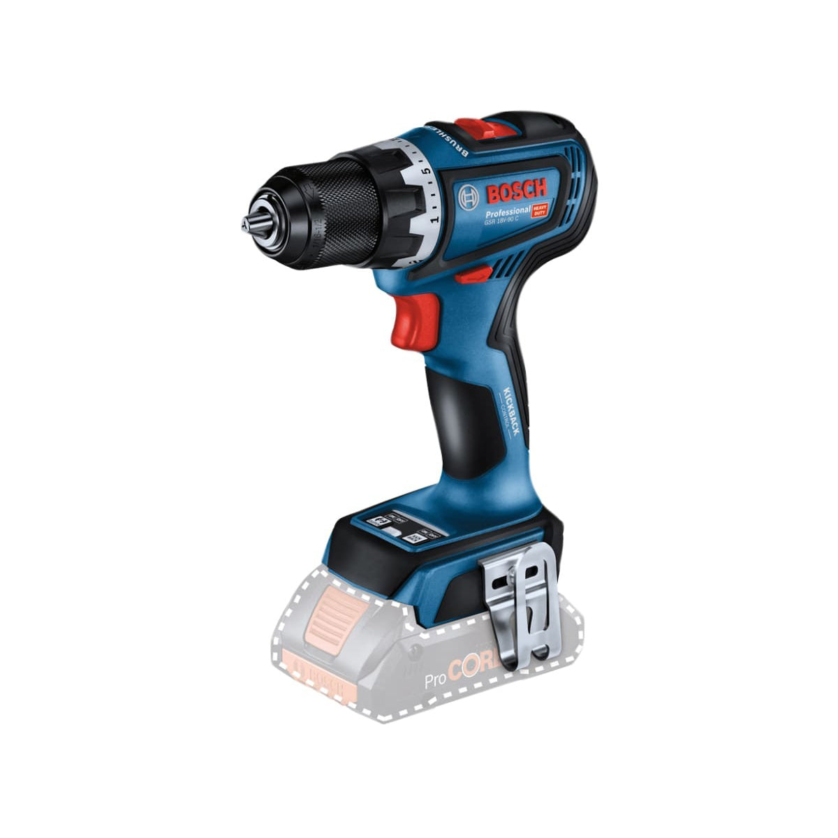 Bosch GSR 18V-90C Professional Professional & User-Friendly Design Drill Driver Body Only 06019K6000