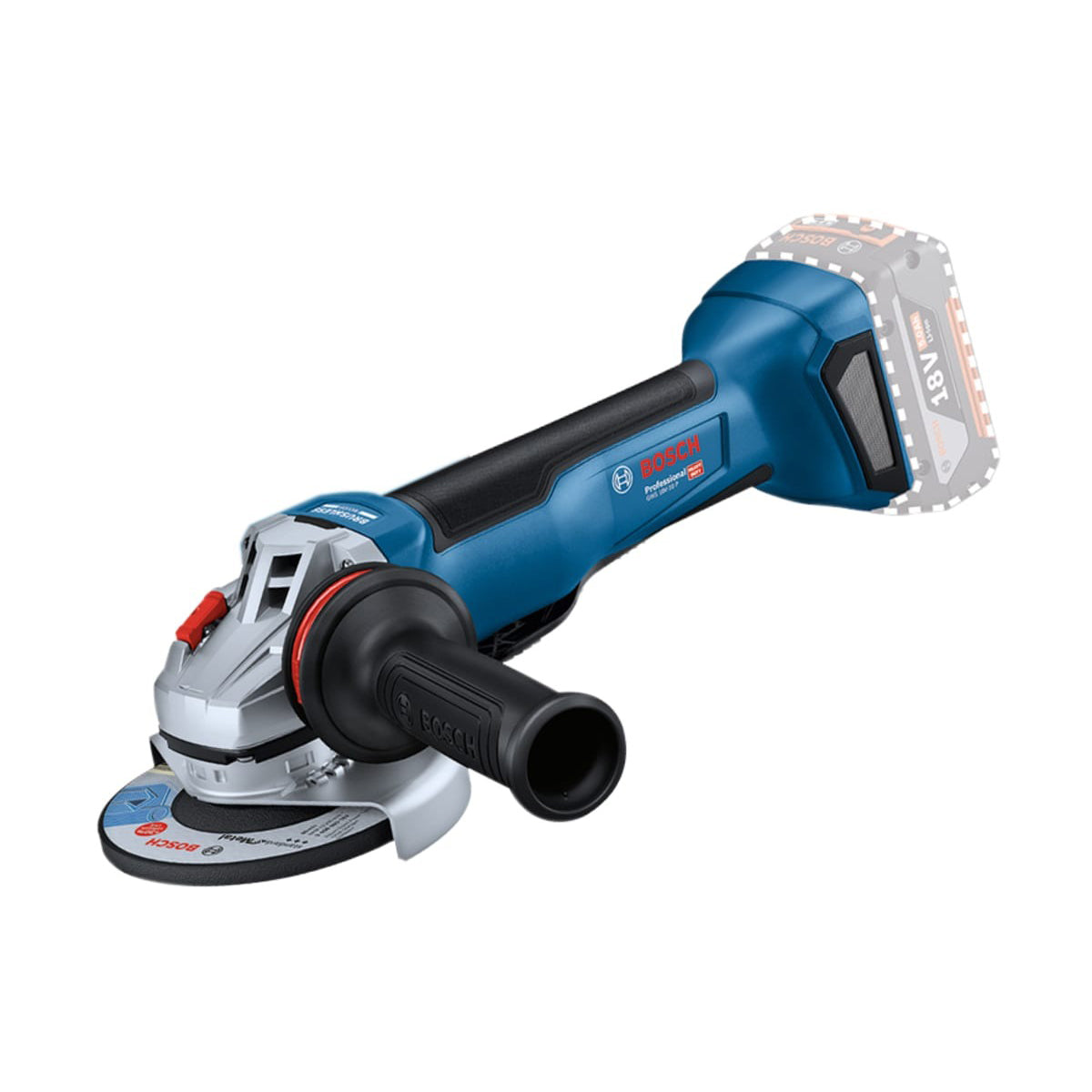 Bosch GWS 18V-10P 125mm Professional Angle Grinder with Protection Switch Body Only 06019J4100