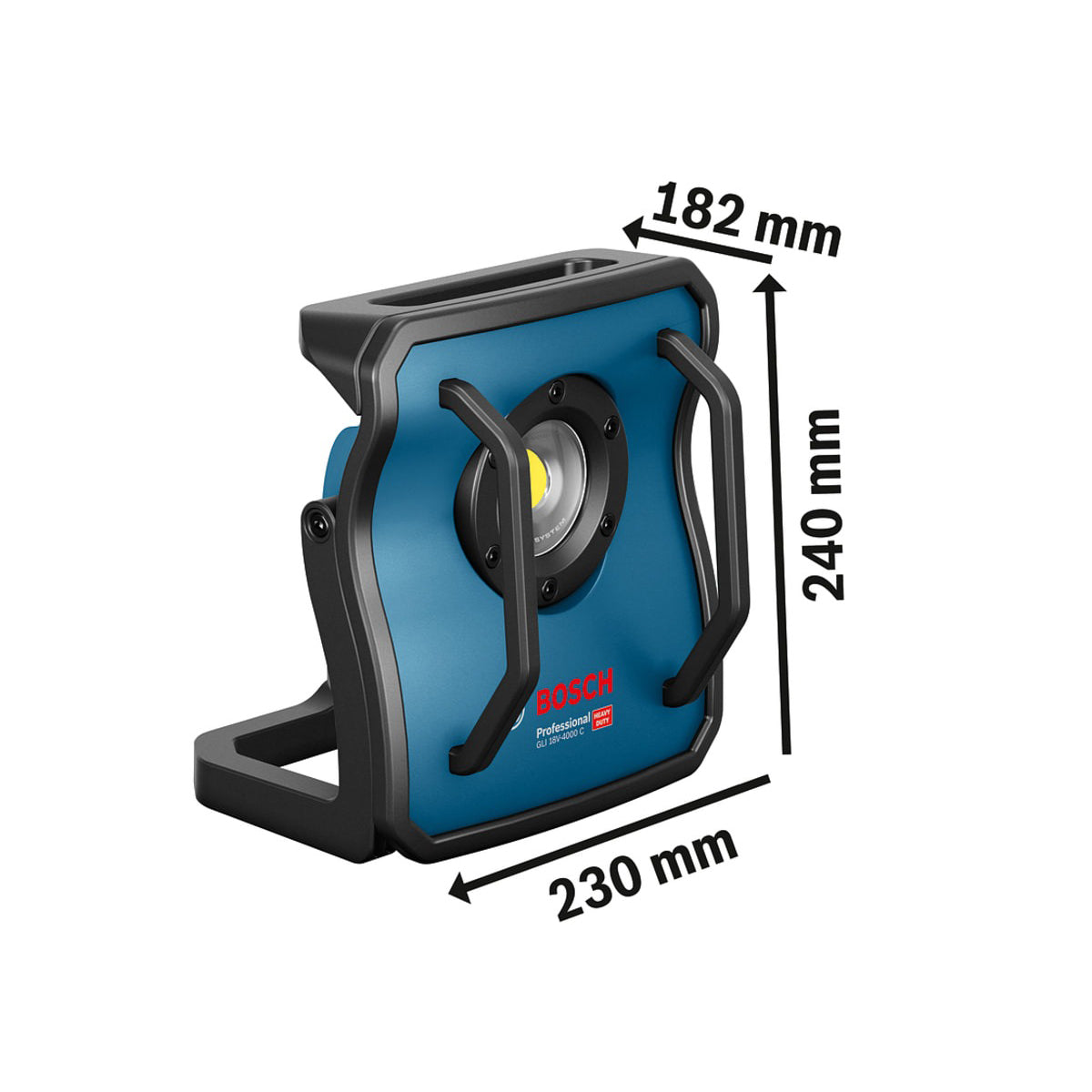 Bosch GLI 18V-4000 C Cordless Jobsite Light for Brightness in Any Worksite Body Only 0601446800