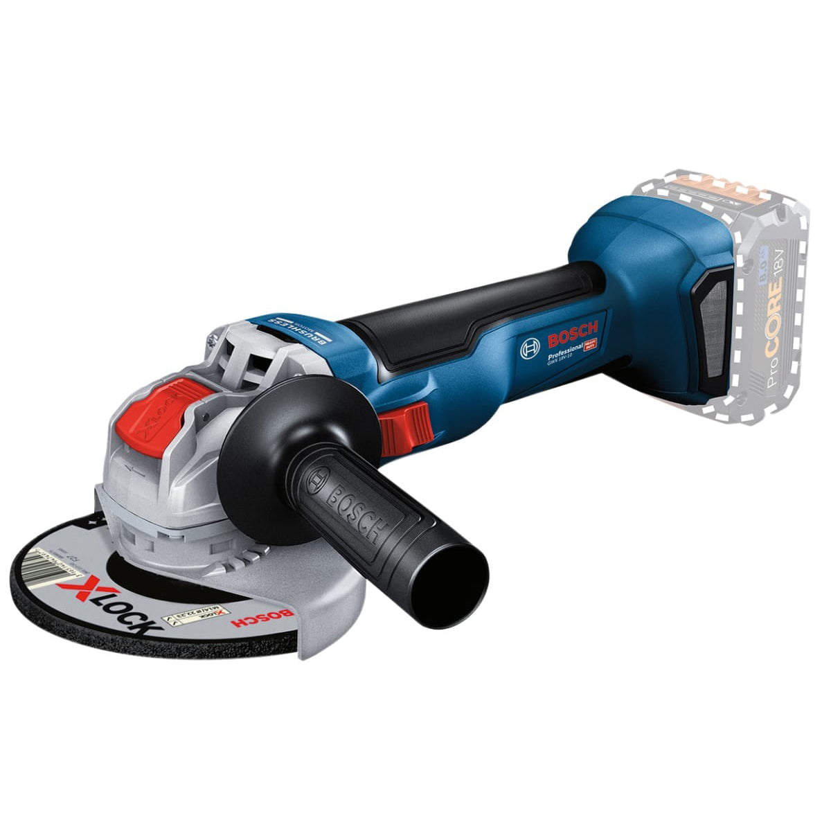 Bosch GWX 18V-10 Professional 125mm Angle Grinder Body Only X-LOCK &  User Protection System 06017B0100