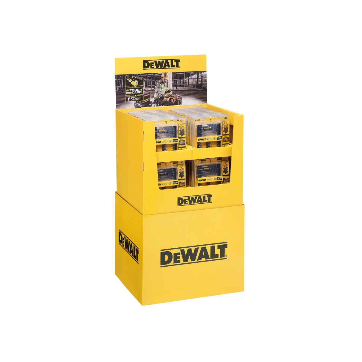 Dewalt DT70771QZ FSDU Merch Tower with 40 x DT70709 Screwdriving Sets for Retail Display