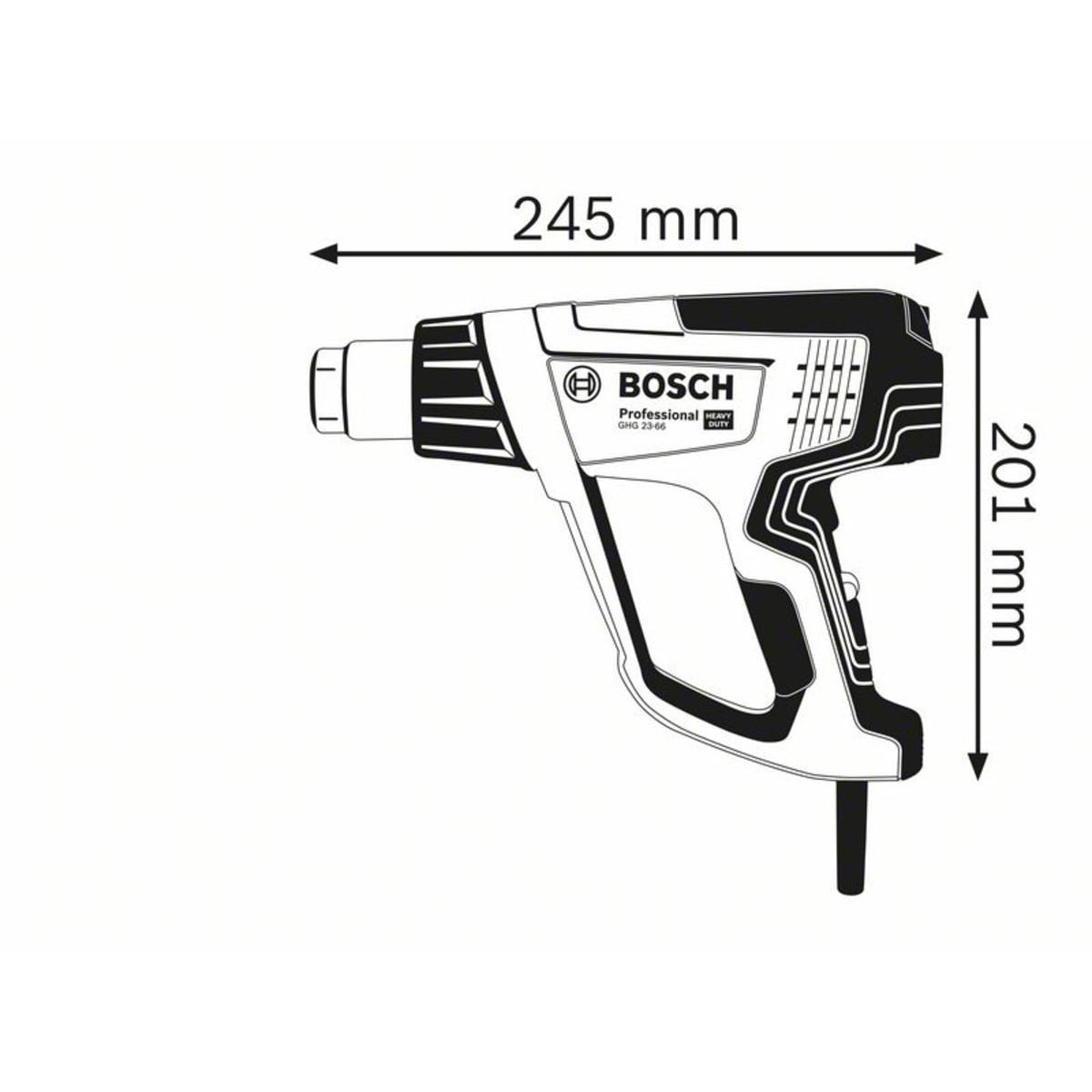 Bosch GHG 23-66 Professional Heat Gun with Digital Controls & 10 Airflow Rates 110V/2300W 06012A6360