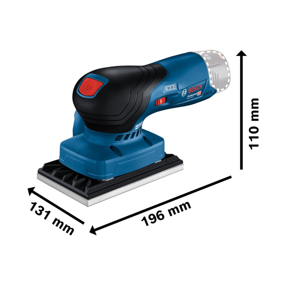 Bosch GSS 12V-13 Professional, Compact & Versatile Orbital Sander Body Only 06019L0001