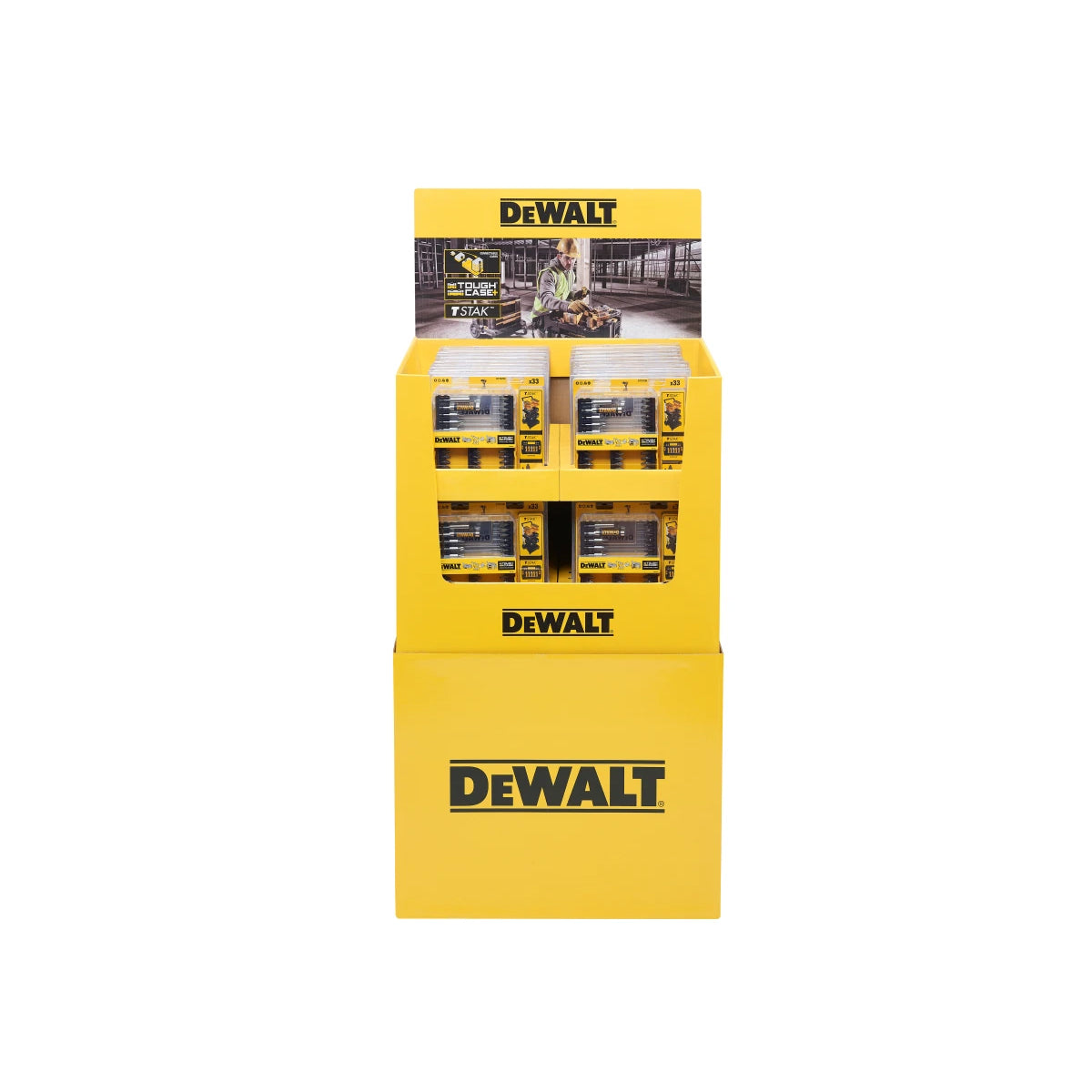 Dewalt DT70771QZ FSDU Merch Tower with 40 x DT70709 Screwdriving Sets for Retail Display