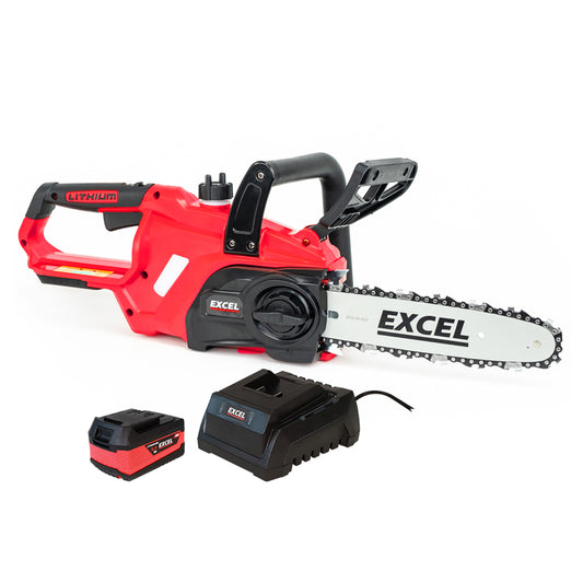 Excel 18V Chainsaw Wood Cutter 245mm with 1 x 5.0Ah Battery & Charger