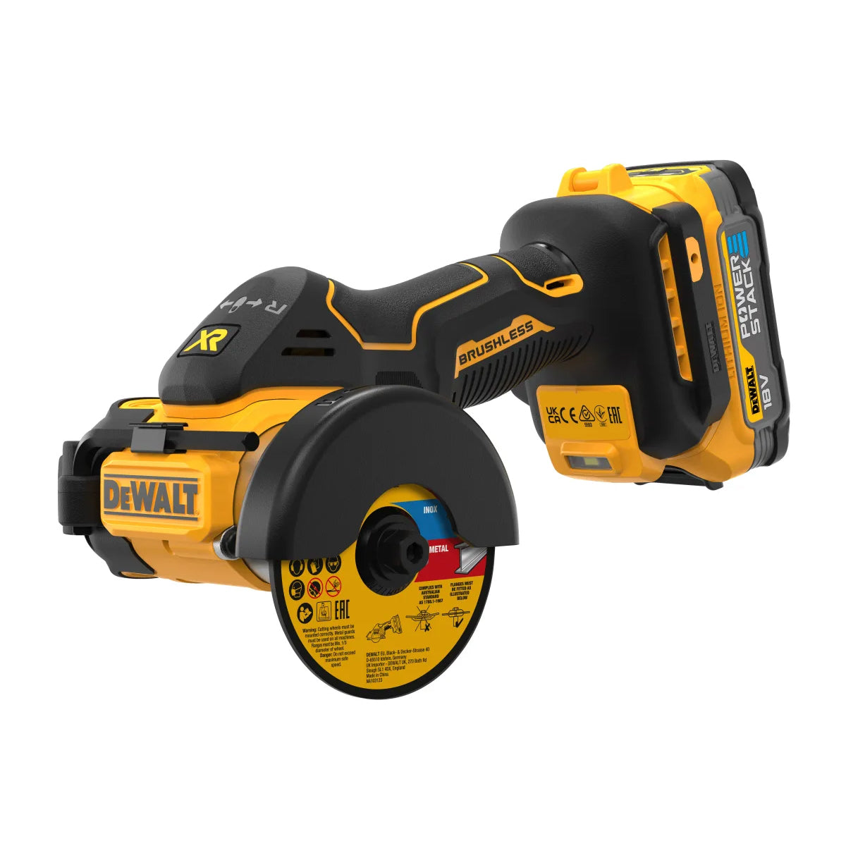 Dewalt DCS438E2T 18V XR Brushless Cut Off Tool With 2 x 1.7Ah Batteries Charger & Carry Case