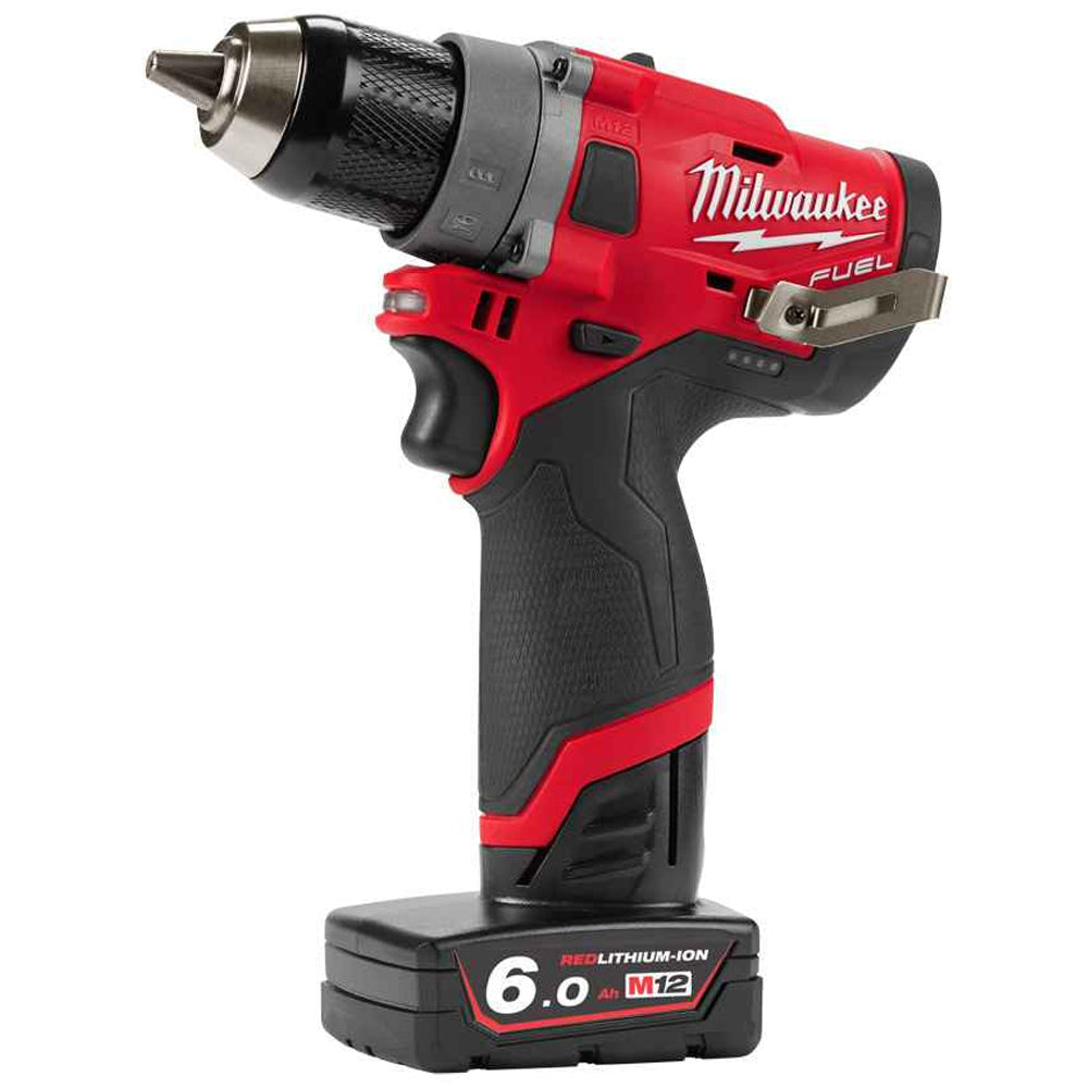 Milwaukee M12FDD-602X 12V FUEL Drill Driver with 2 x 6.0Ah Battery Charger & HD Box 4933459821