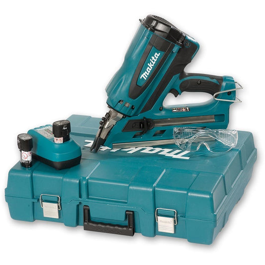 Makita GN900SE 7.2V Cordless First Fix Gas Nailer With 2 x 7.2V Batteries Charger In Case Item Condition Seller Refurbished