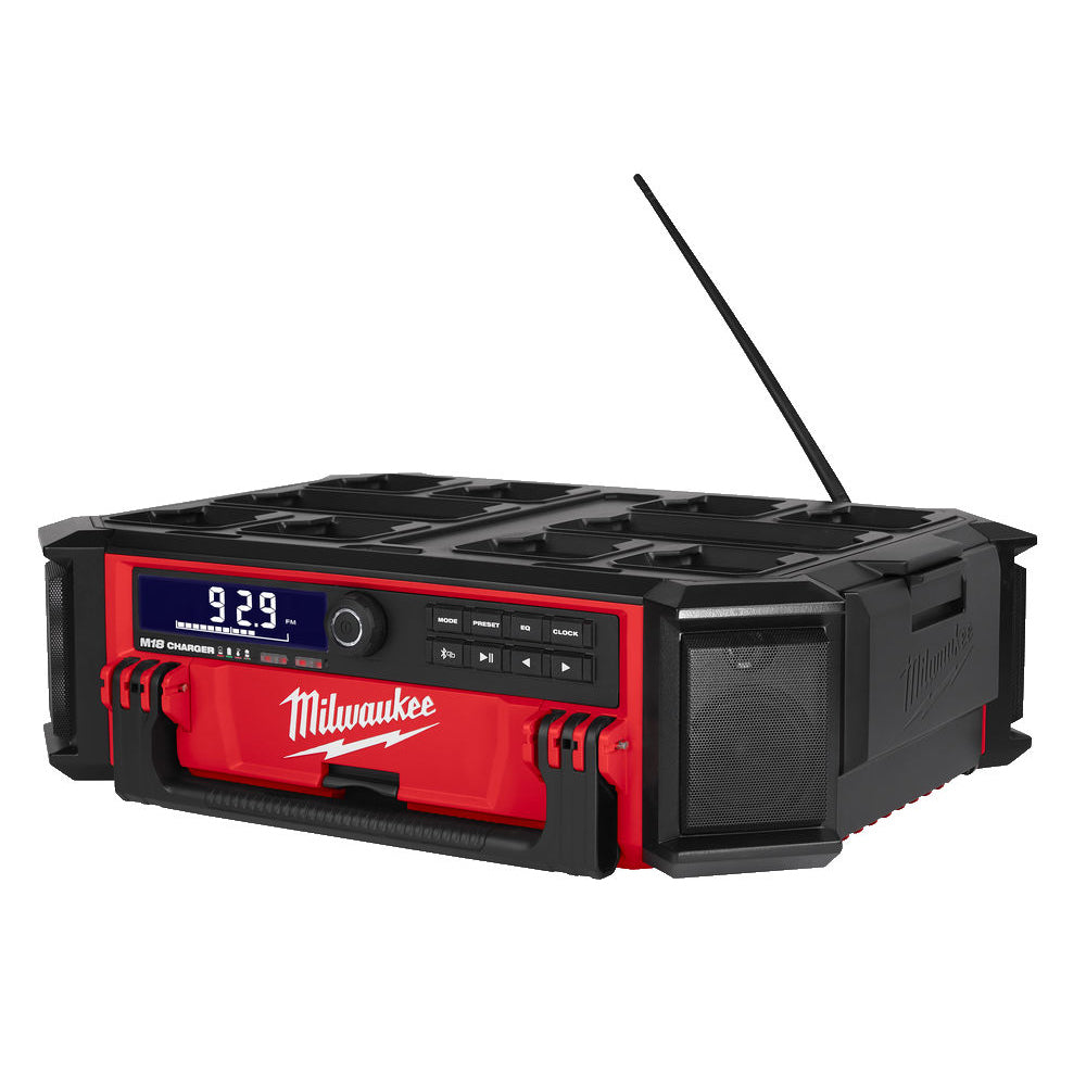 Milwaukee M18PRCDAB+ 18V AM/FM Packout Radio with 1 x 3.0Ah Battery & Charger