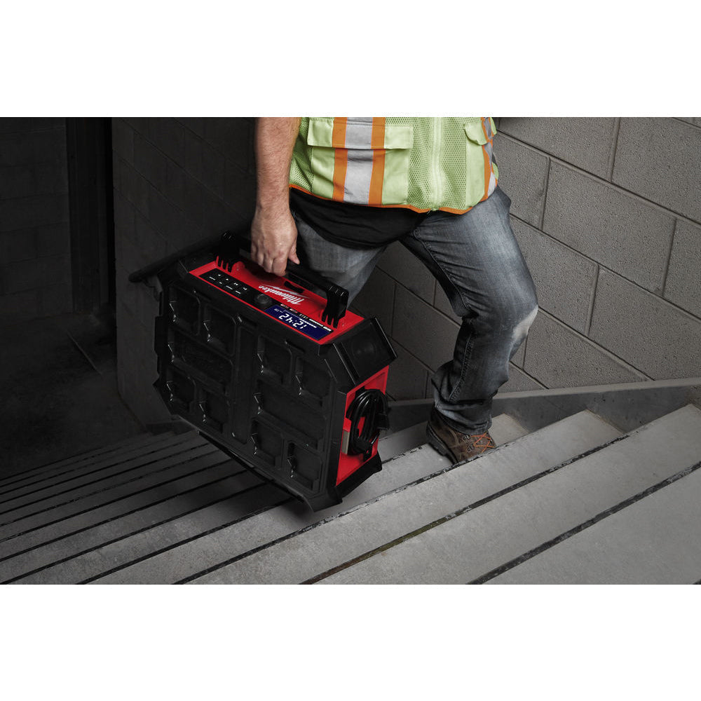 Milwaukee M18PRCDAB+ 18V AM/FM Packout Radio with 1 x 2.0Ah Battery & Charger