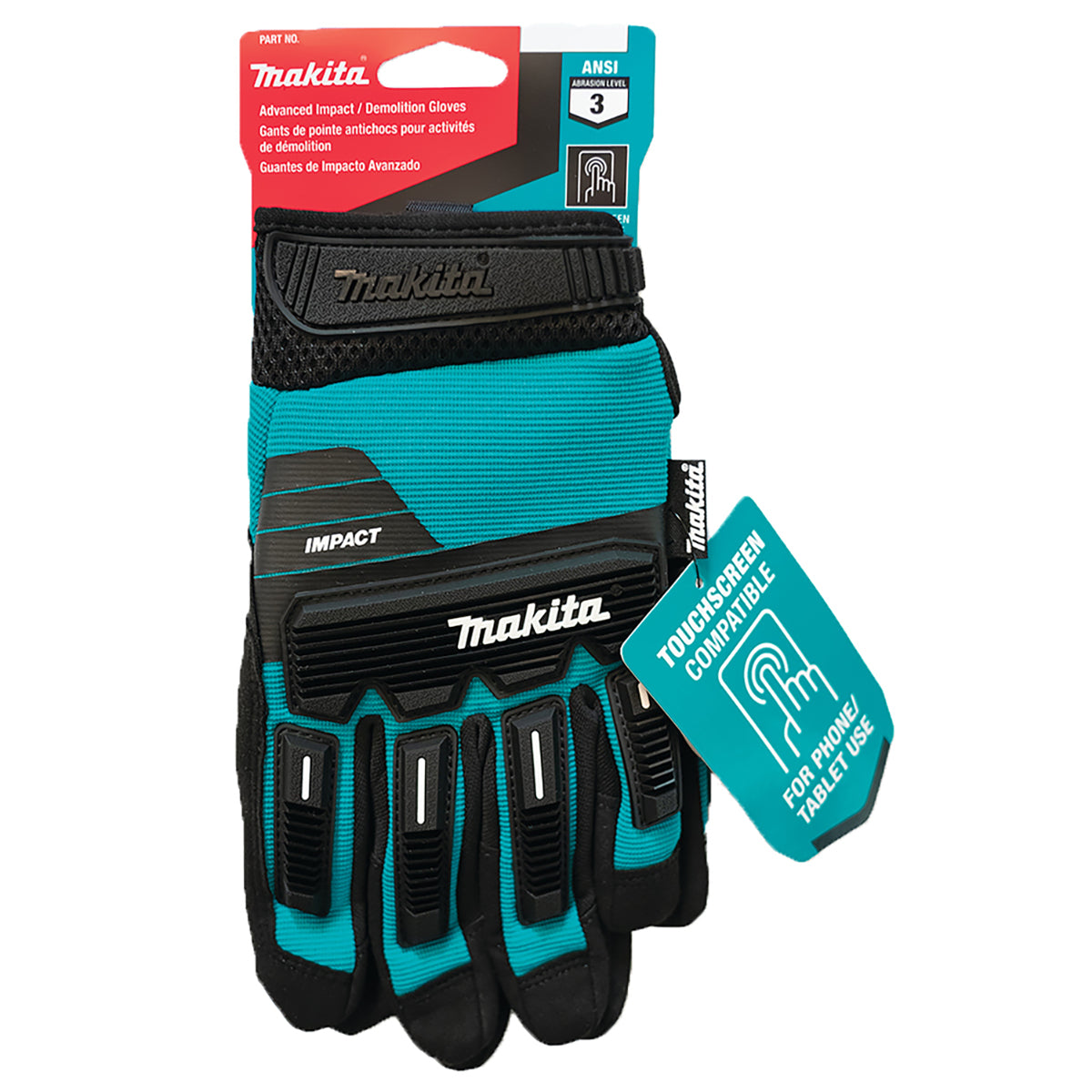 Makita P-84567 Advanced Impact Demolition Gloves Size Medium