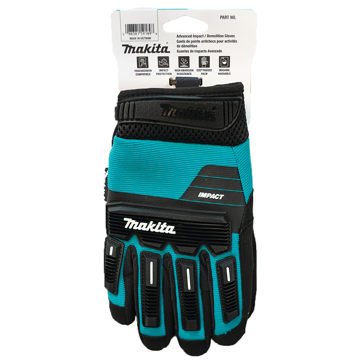 Makita P-84567 Advanced Impact Demolition Gloves Size Medium