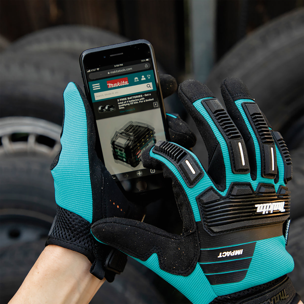 Makita P-84589 Advanced Impact Demolition Gloves Size X-Large