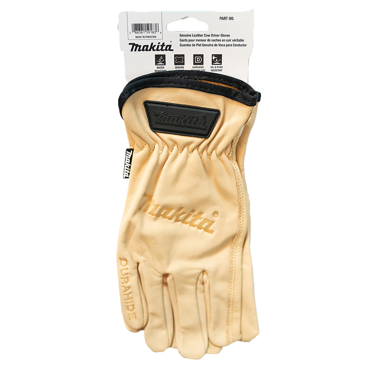 Makita P-84626 Cow Driver Gloves Size Medium