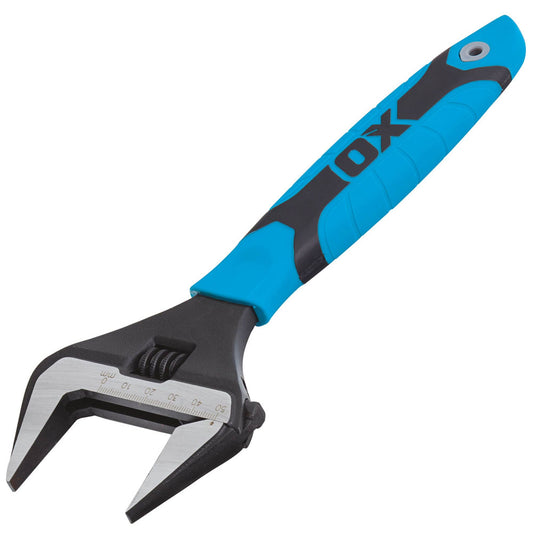OX Tools P324610 Pro Adjustable Wrench Extra Wide Jaw 250mm/10"