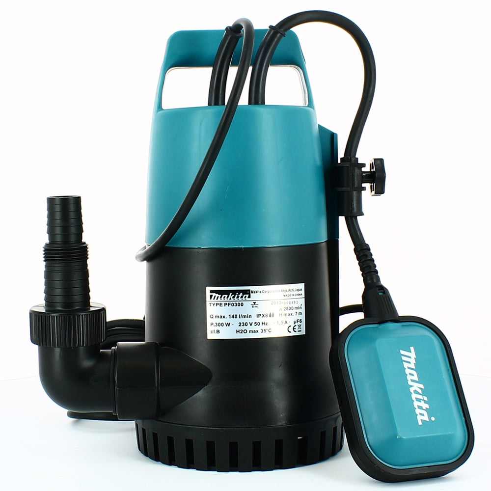 Makita PF0300/2 Submersible Drainage Pump 300W 140 Litre 240V