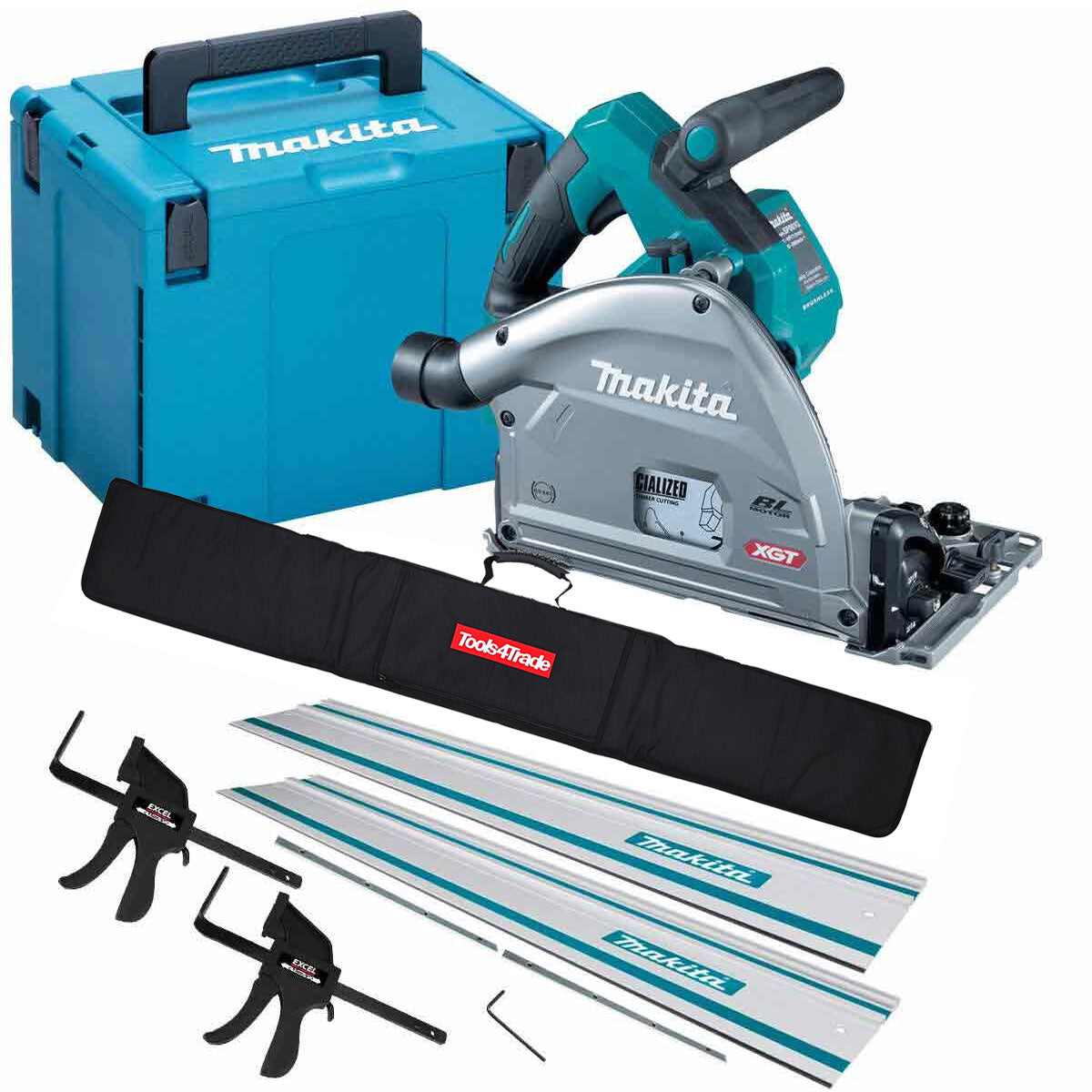 Makita SP001GZ03 40V Brushless Plunge Saw 2 x Guide Rail Connector