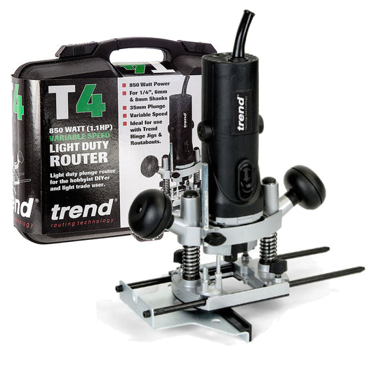 Trend T4ELK 1/4" Variable Speed Router 110V 850W c/w Kitbox