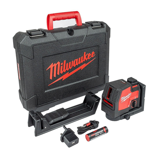 Milwaukee L4CLL-301C Green Cross Line Laser Level With Case 4933478243