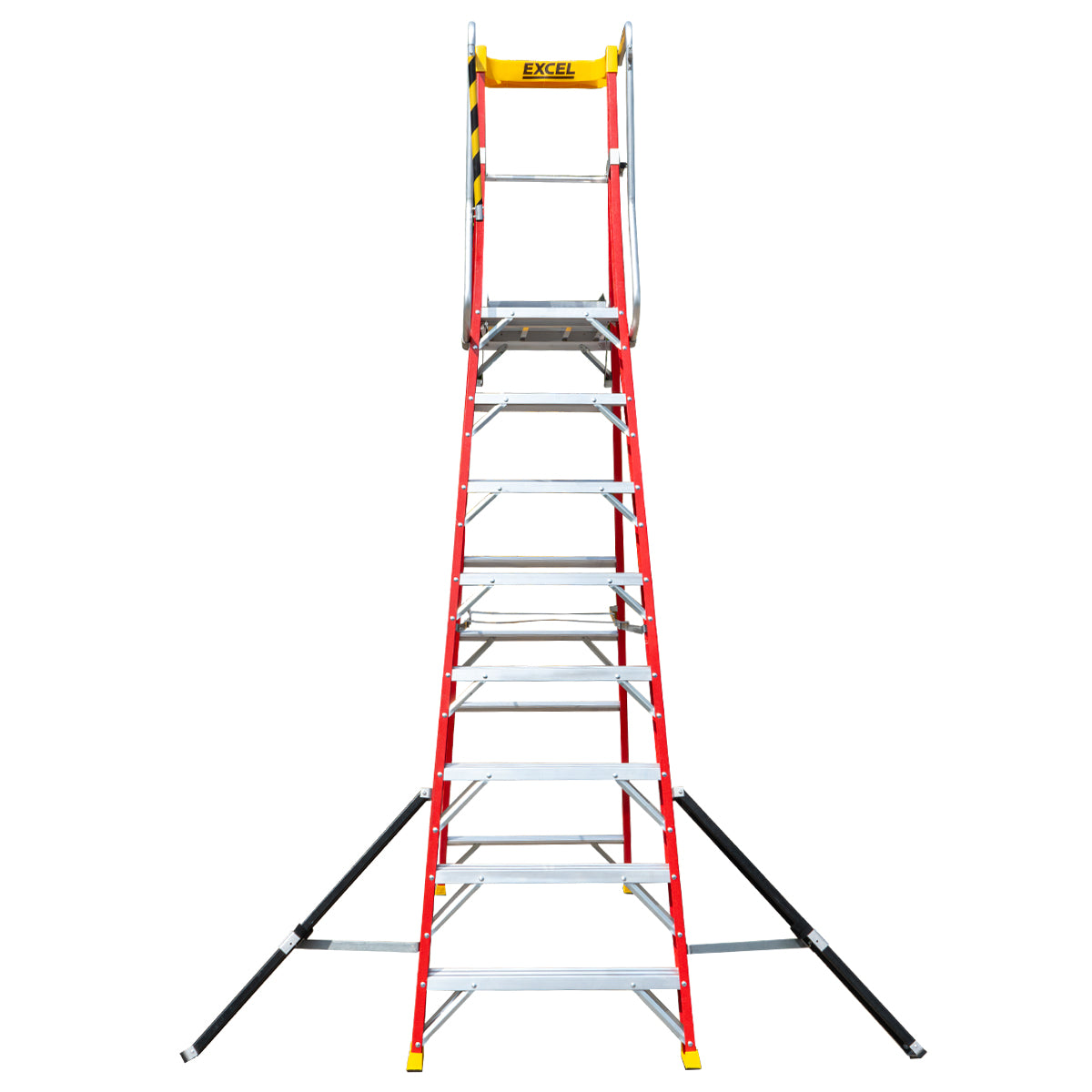 Excel Electricians Fibreglass Podium Step Ladder 8 Tread 3.18m EN131-7