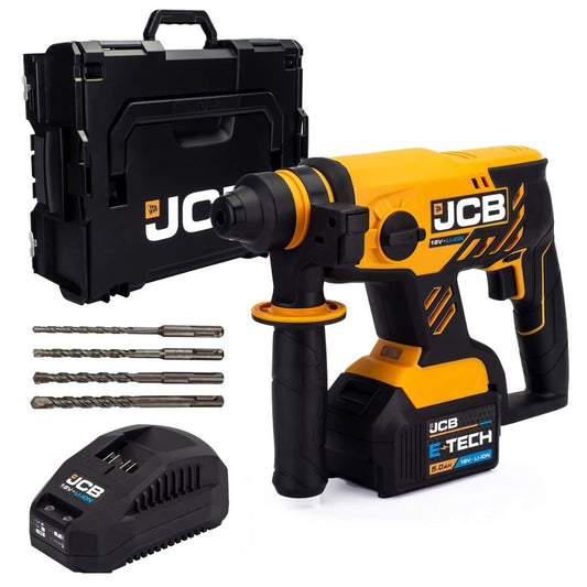 JCB 18BLRH-4X-W 18V Brushless SDS Rotary Hammer Drill with 1x4.0Ah Battery & Charger in W-Boxx 136