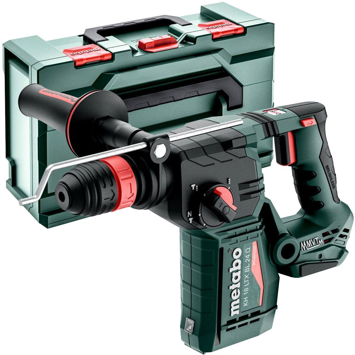Metabo KH 18 LTX BL 24 Q 18V Brushless SDS+ Combination Hammer Drill with 1 x 8.0Ah Battery Charger & Metabox