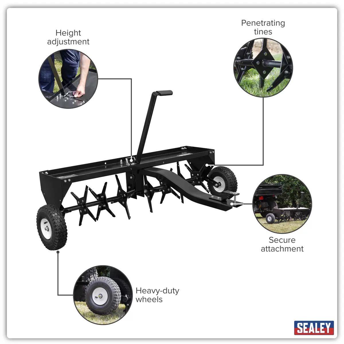 Sealey SLA48T Tow Behind Plug Aerator 48 Inch