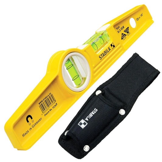 Stabila STB81SREM 25cm Magnetic Rare Earth Torpedo Level 15415 With Nylon Pouch