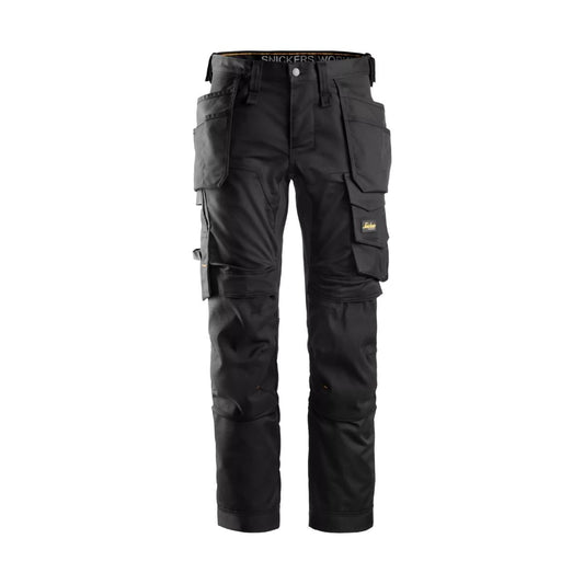Snickers 6241 AllroundWork Stretch Trousers with Holster Pockets Black - 32" Leg 35" Waist