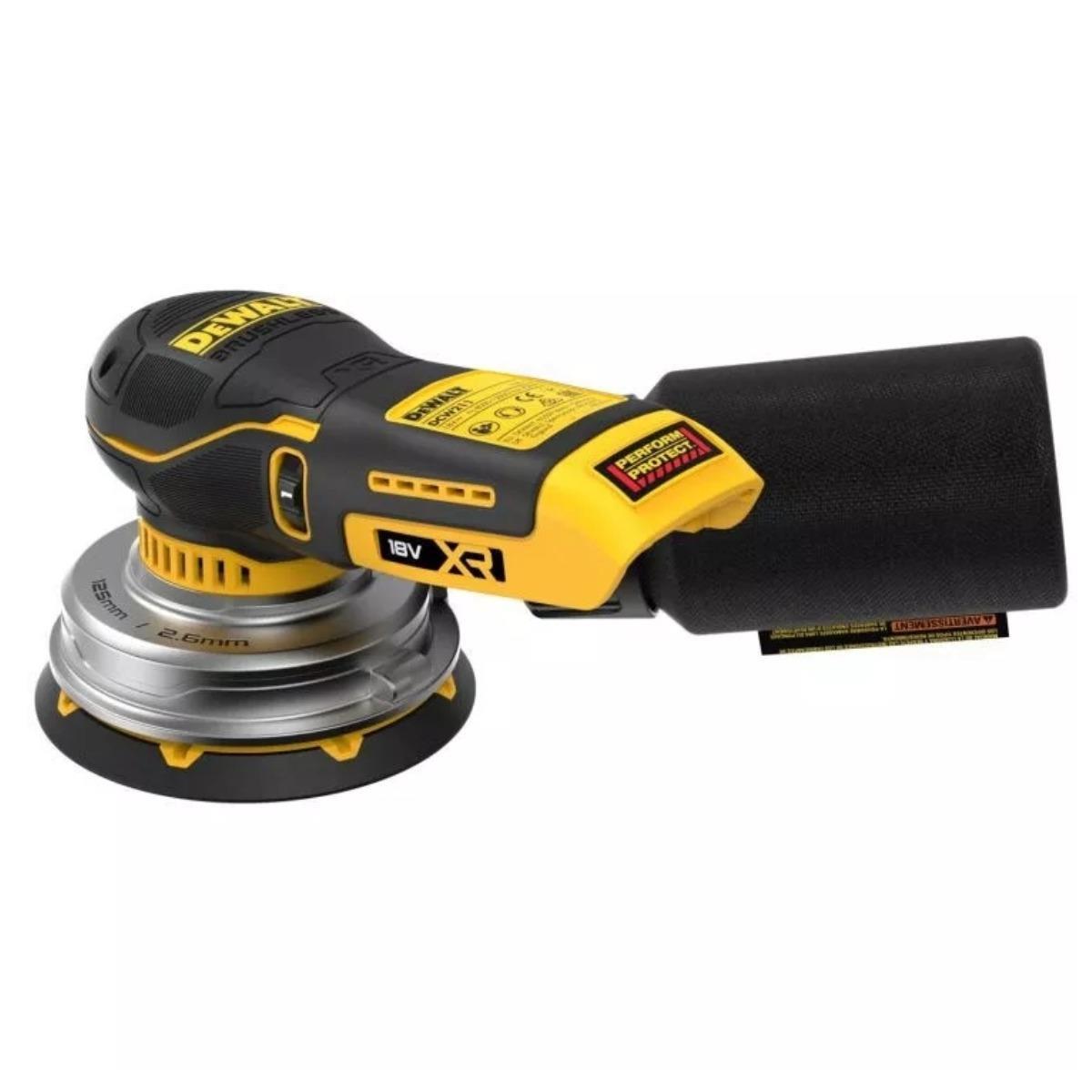 Dewalt DCW211N-XJ 18V XR Brushless 125mm Random Orbital Sander with 1 x 4.0Ah Battery Charger & Bag