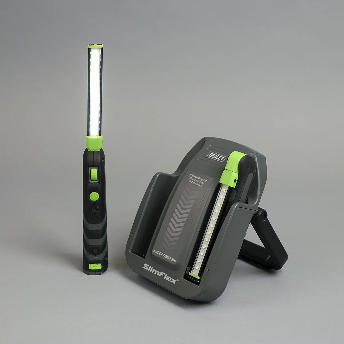 Sealey LED1801K Rechargeable Floodlight/Folding Inspection Light Docking Station Kit