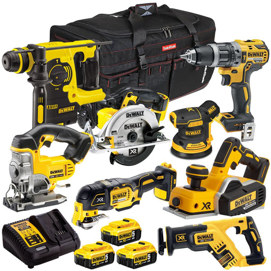 Dewalt 18V 8 Piece Cordless Combo Kit with 3 x 5.0Ah Battery & Charger T4TKIT-9879