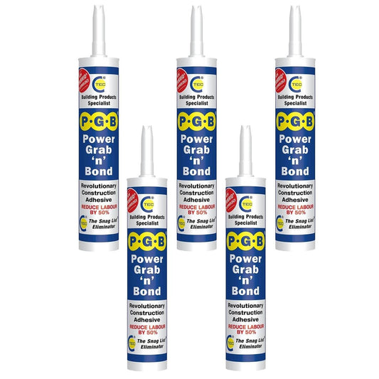 C-TEC PGB 290ml Power Grab ‘n’ Bond High Strength Grab Adhesive Pack of 5