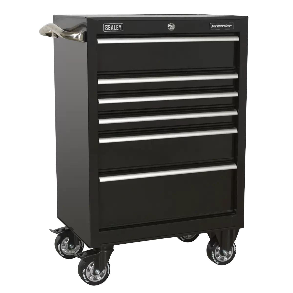 Sealey PTB67506 6 Drawer 675mm Heavy-Duty Black Rollcab