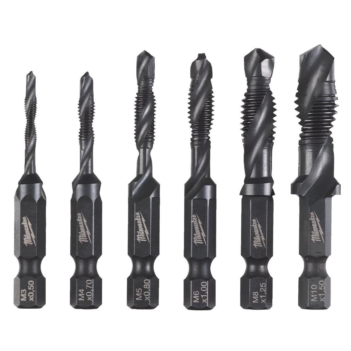 Milwaukee 6 Piece M3-M10 1/4