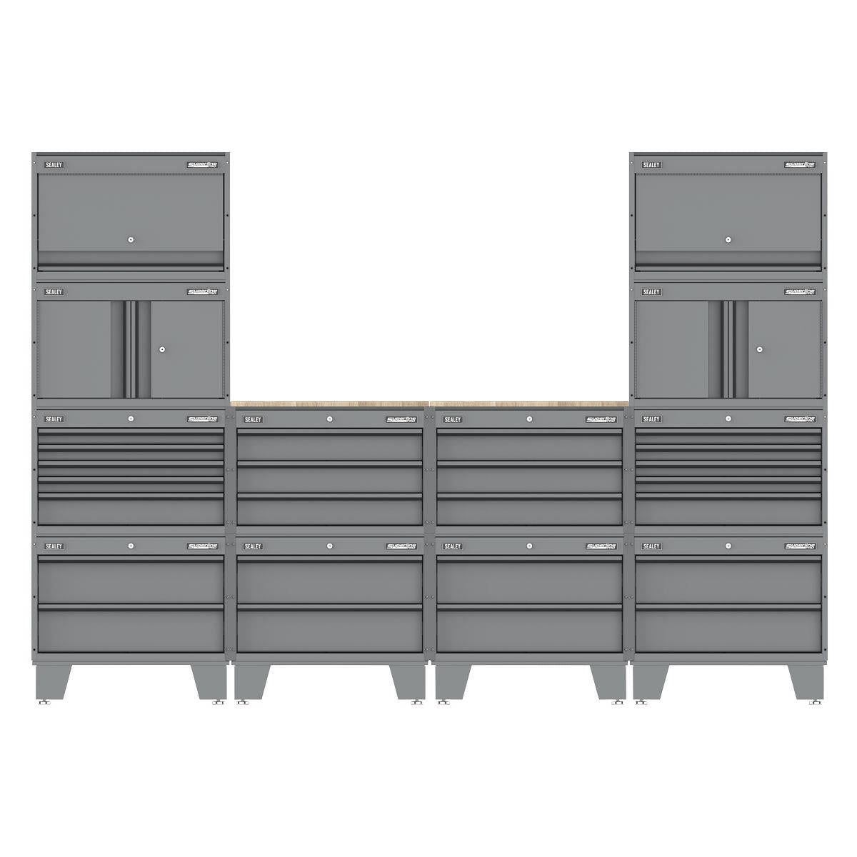 Sealey APMSCCOMBO1 Superline PRO Storage System with Rubber Wood Worktop 2.7m