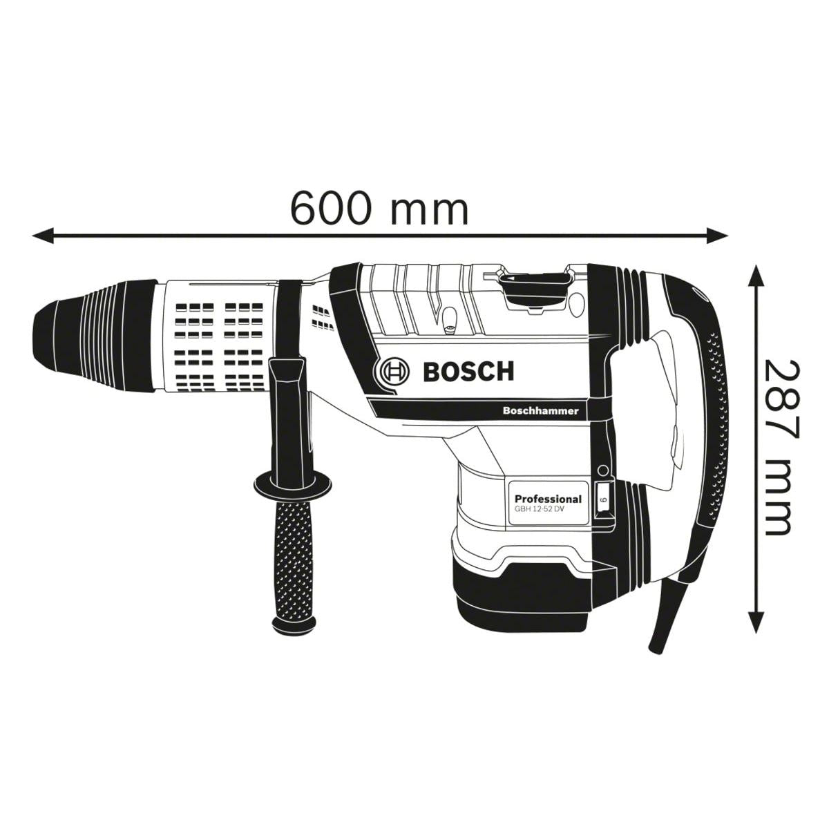 Bosch GBH 12-52 DV SDS-Max Professional Rotary Hammer in Case 110V/1700W 0611266060