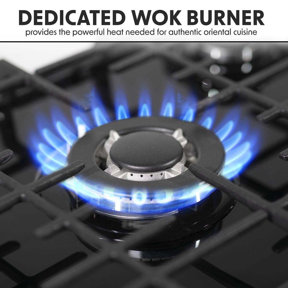 Sealey DH226 Baridi Gas Hob with 4 Cooking Zones 60cm Black