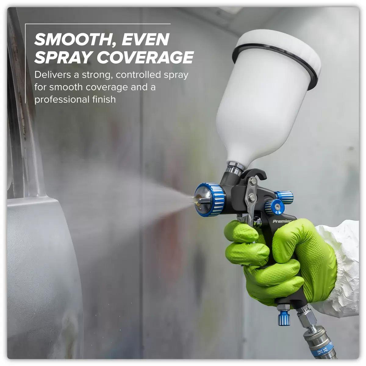 Sealey SP01 Premier Professional SP Gravity Feed Spray Gun 1.4mm Set-Up