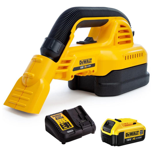 Dewalt DCV517N 18V XR Wet & Dry Hand-Held Vacuum with 1 x 4.0Ah Battery & Chargerc