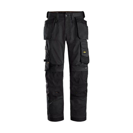 Snickers 6251 AllroundWork Stretch Loose Fit Trousers with Holster Pockets Black - 32" Leg 33" Waist