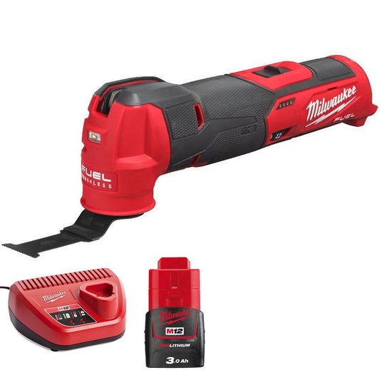 Milwaukee M12FMT-0 12V Brushless Multi Tool with 1 x 3.0Ah Battery & Charger