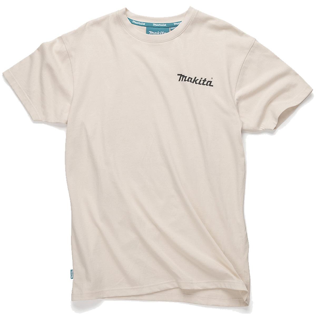 Makita MK101M Origin T-Shirt Regular Fit Off White - Size L