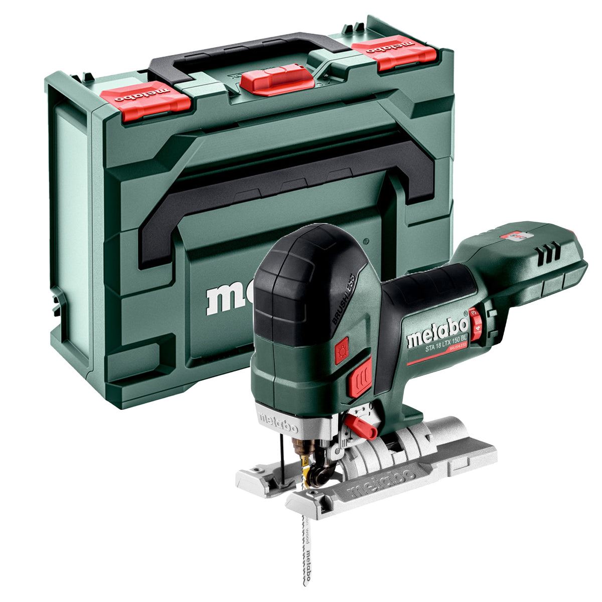 Metabo STA 18 LTX 150 BL 18V Brushless Body Grip Jigsaw with 1 x 4.0Ah Battery Charger & Metabox