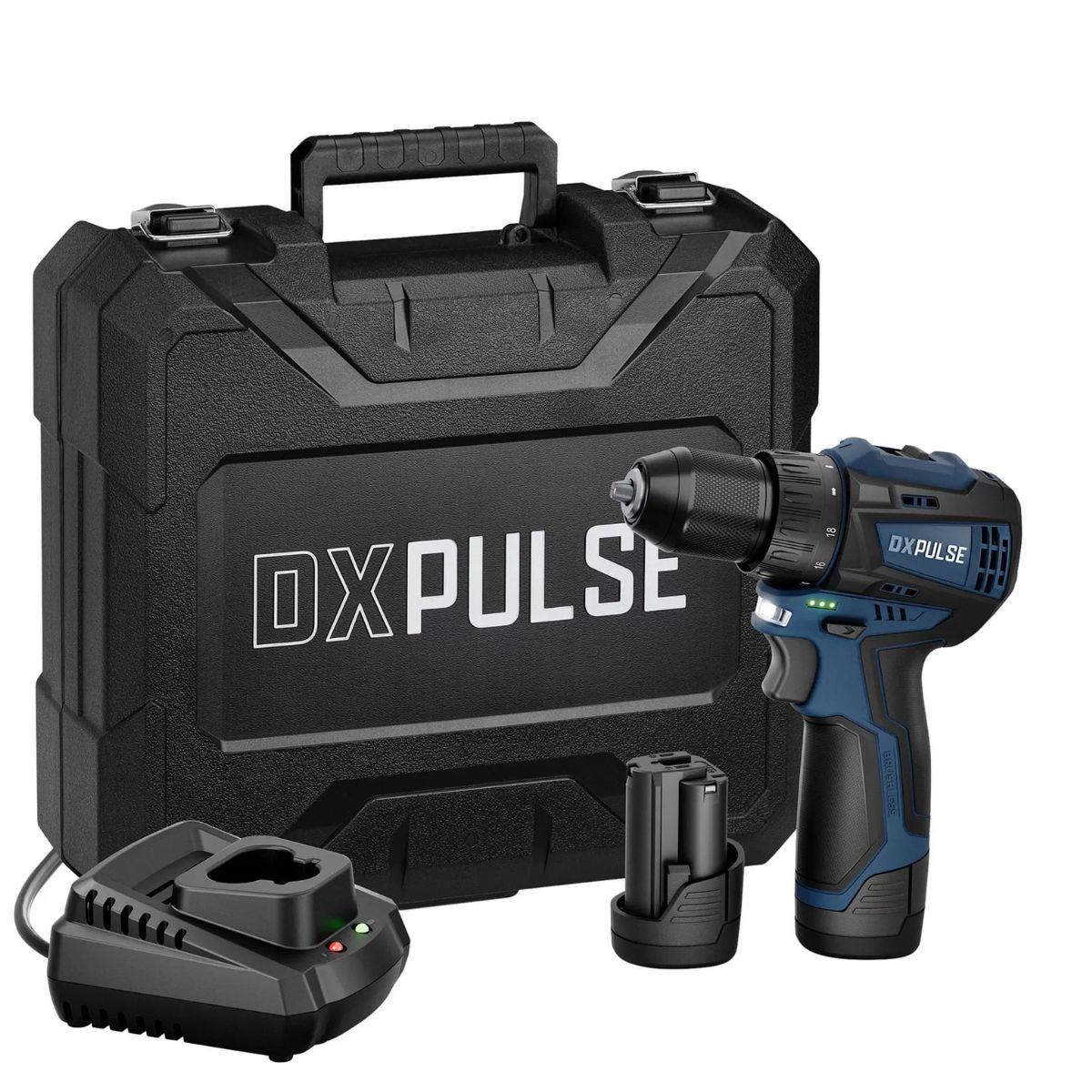Draper DX12VLDR2AH DXPULSE 12V Drill Driver Kit 2 x 2.0Ah Batteries & Charger 27917