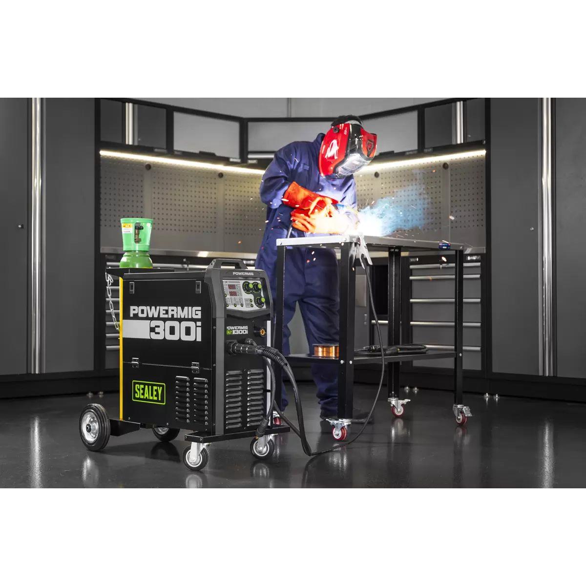 Sealey POWERMIG300i 300A Professional Gas/Gasless MIG/TIG/MMA Inverter Welder 400V/3ph