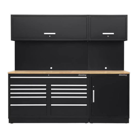 Sealey APMSCOMBO4W 2.3m Modular Storage System Combo Oak Worktop