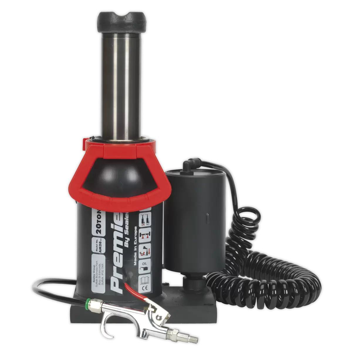 Sealey AM20 20tonne Manual/Air Hydraulic Bottle Jack