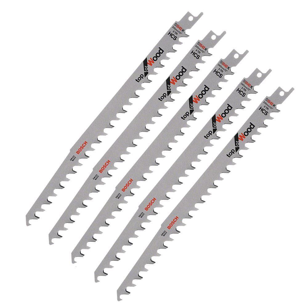 Bosch S1542K Reciprocating Sabre Saw Blades Pack of 5 - 2608650682